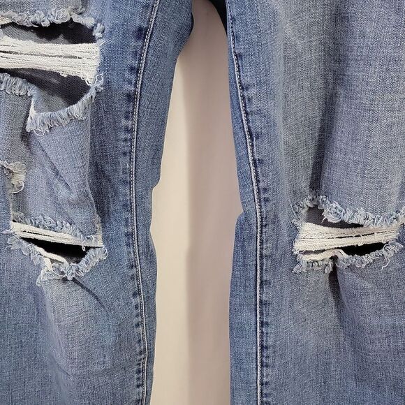 Good American. Blue Skinny Jeans with Distressed Details. Size 16. EUC - Picture 5 of 10